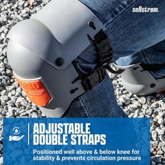 Knee Pads for Work Gardening Construction w/Foam Cushion Hard Shell Hinged