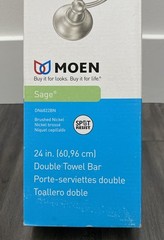 Moen Double Towel Bar SAGE Brushed Nickel Silver 24″