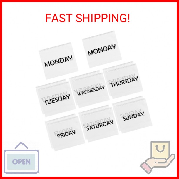 14Pcs Days of Week Packing Cubes Travel Organizer Pouches for Suitcases Lightwei