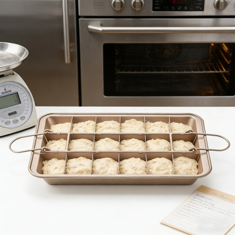 12.2*7.68*1.57in Carbon Steel Baking Sheet with Divider Nonstick Baking Pan