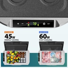 12V Portable Refrigerator Freezer -4℉~68℉ Car Cooler 12/24V DC 110V AC Camping