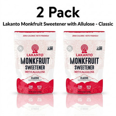(2 Pack) Lakanto Classic Monk Fruit Sweetener with Allulose, 1 lb, 1 Count