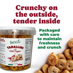 Tarallini with Chili Pepper, 2.2 lb (1 kg) – Vegan – by Food to Live