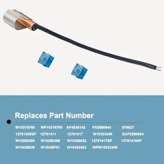 1 Pcs W10316760 Refrigerator Thermistor Sensor w/ Clip AP4538142 WP10316760