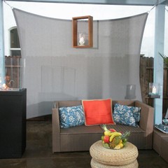 20-29 ft Shade Sail Rectangle Gray Sun Canopy Cover w/ Steel Wire Garden Outdoor