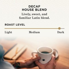 Peet’s Coffee House Blend Decaf Dark Roast Coffee K-Cup Pods, 88 Count.