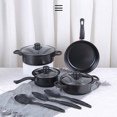 13PCS Kitchen Pots & Pans Set Nonstick Induction Cookware Utensils Pot with Lid