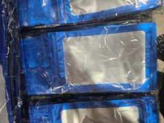 Funnyleaf 100 PCS Blue Resealable Mylar Holographic Bags Food Storage