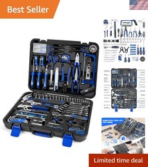 Tool Kit 259-Piece Hand Tools Set with Toolbox Repair Home Car Tools