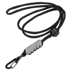 1 Pcs Neck Lanyards Adjustable Lanyards with Metal Clip(Black Grey, 17.7″)