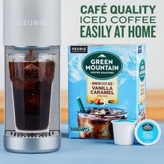 Green Mountain Coffee Roasters Brew Over Ice Vanilla Caramel, K-Cups, 24 Count