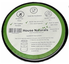 2 Gallon Food Grade BPA Free Plastic Buckets with Screw On Lids (Pack of 8)