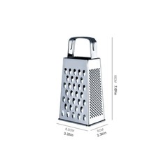 Kitchen Stainless Steel 4-Sided Box Food Grater Vegetable Cheese Slicer Shredder