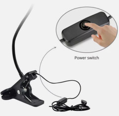 LED Lamp Laptop Computer Clip On Bed Desk Table USB Reading Light Flexible