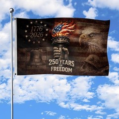 250 Years Anniversary Freedom 4th July Eagle US Flag (24*36 /36*60/ 48*72 Inch)
