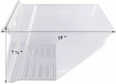 Lower Clear Crisper Pan Compatible with Whirlpool Refrigerator WP2188664 2188664