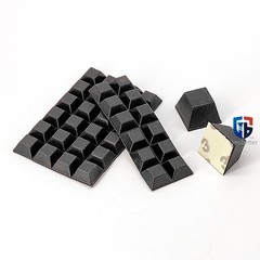 10x Rubber Feet Bumpons, Self Adhesive Pads, Black Round/Square, Small & Large