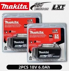 2 x Makita BL1860B-2 18V LXT Lithium-Ion 6.0 Ah Battery – New – USA SHIP