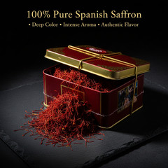 Alma Gourmet Altaj Premium Spanish Saffron Threads Spice 1 Ounce Tin