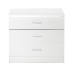 3Drawer Dresser White Storage Cabinet Chest of Drawer Bedroom Living Room Office