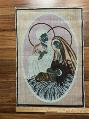 Holy Family Tapestry SAGRADA FAMILIA Made In Italy 22in X 15.5in Religious