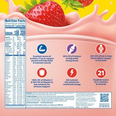 Carnation Breakfast Essentials Strawberry Nutritional Drink Mix Packets 60ct