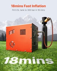 Uimoso 4500PSI PCP Air Compressor with Auto-Stop and Integrated Converter