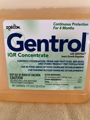 Zoecon GENTROL IGR Insect Growth Regulator Bedbug Cock Roach Fruit Flies 16oz