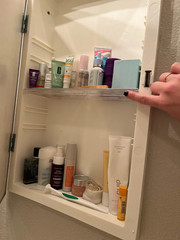 Clear Plastic Medicine Cabinet Replacement Shelf 13″x3.625″