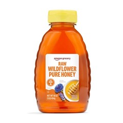 Amazon Grocery, Raw Wildflower Pure Honey, 16 Oz 16 Ounce (Pack of 1)