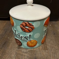 Rare Collectible Girl Scout Cookie Jar – 2006 Ceramic Blue Large 4 Quarts