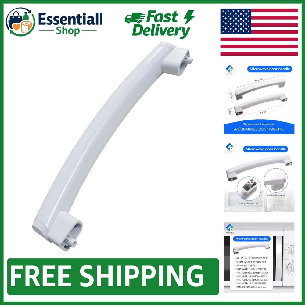 Durable WB15X10278 Microwave Door Handle Support in Classic White – Fits GE