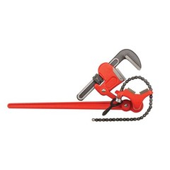 Ridgid 31385 33″ Compound Leverage Wrench, 6″ Pipe Capacity, Red