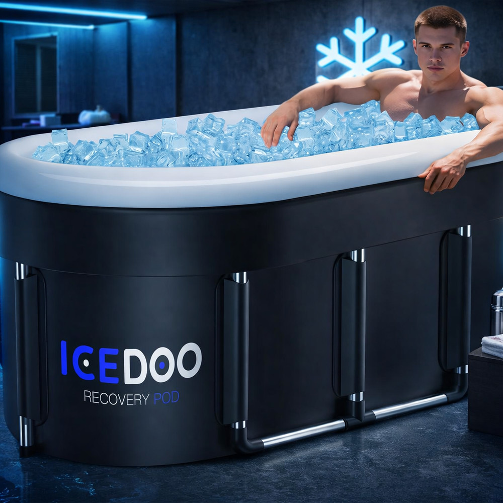 Portable XL 56″ Ice Bath Tub for Adults, Foldable Cold Plunge Tub 175 Gallon