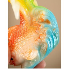 Color Change Goldfish Resin Tea Pet 10.3cm Tea Play Kung Fu Tea Set Decoration