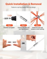 VEVOR Chimney Sweep Kit Chimney Brush for Square Arch Rectangle Chimneys