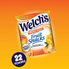 Welch’s Fruit Snacks Mango-Peach – Soft Fruit Snacks, 0.8 oz Each, 22-Count Pack