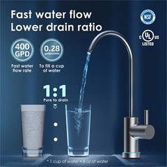 Waterdrop G3 Reverse Osmosis System, NSF Certified, Tankless, Under Sink System