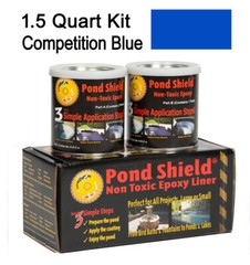 COMP BLUE 1.5 Quart Kit Pond Armor Shield Non Toxic Epoxy Sealer Pond Liner