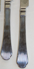 4 Lenox ABILENE Serrated Steak Dinner Knives Stainless Vietnam 9-1/2″ Long-EUC