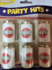 Beer Shape Candles Beer Can & Bottles Happy Anytime Adult Novelty (12 pc
