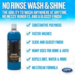 Rinseless Car Wash Soap for Auto Detailing Use on Paint, Coatings, Glass