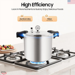 Pressure Canner Cooker 23Qt Aluminum Induction Gas Compatible Safety Valve