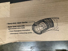Master Flow 12in x 25 Ft Flexible Duct, R4.2 Heavy Duty Insulated, Black Jacket