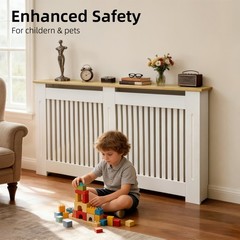 Radiator Cover Cabinet Decorative Heater Protector for Home Childproof Baseboard