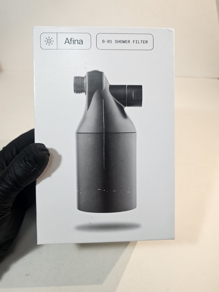 Afina Shower Filter B-01 – All Shower Types – Black – For Hard Water – New