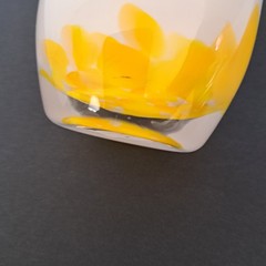 Nwt Glassybaby Buttercup 1830 Votive Holder White & Yellow No Box