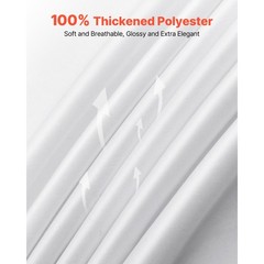 Uimoso 90×132 Inch White Rectangular Tablecloth for Weddings, Parties, 6 Pack