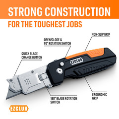 2 in 1 Multifunction Folding Utility Knife Scraper Tool Portable with Carry Case