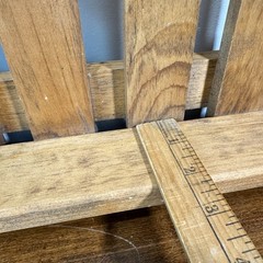 Vintage Wooden Shelf Picket Fence Bird House Trinket Shelves 26.5″ w x 15″ h